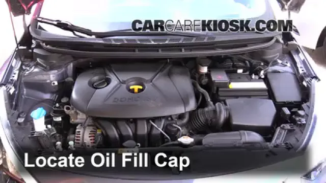 2014 Kia Forte LX 1.8L 4 Cyl. Aceite Agregar aceite